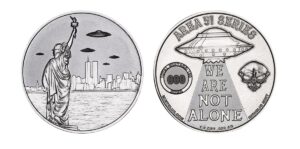 UFOs Over NYC - 1/2 oz .999 Silver #020