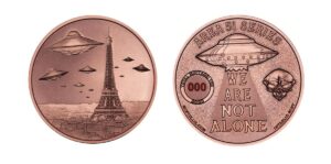 UFOs Over Paris - 1/2 oz Copper #008