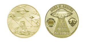 UFOs Over Ancient Egypt - 1/2 oz Brass #032