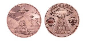 UFOs Over Ancient Egypt - 1/2 oz Copper #001
